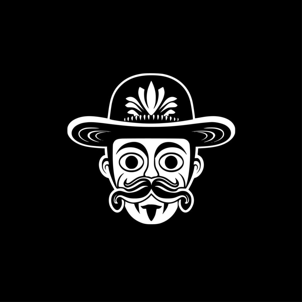 Mexico, Black and White Vector illustration