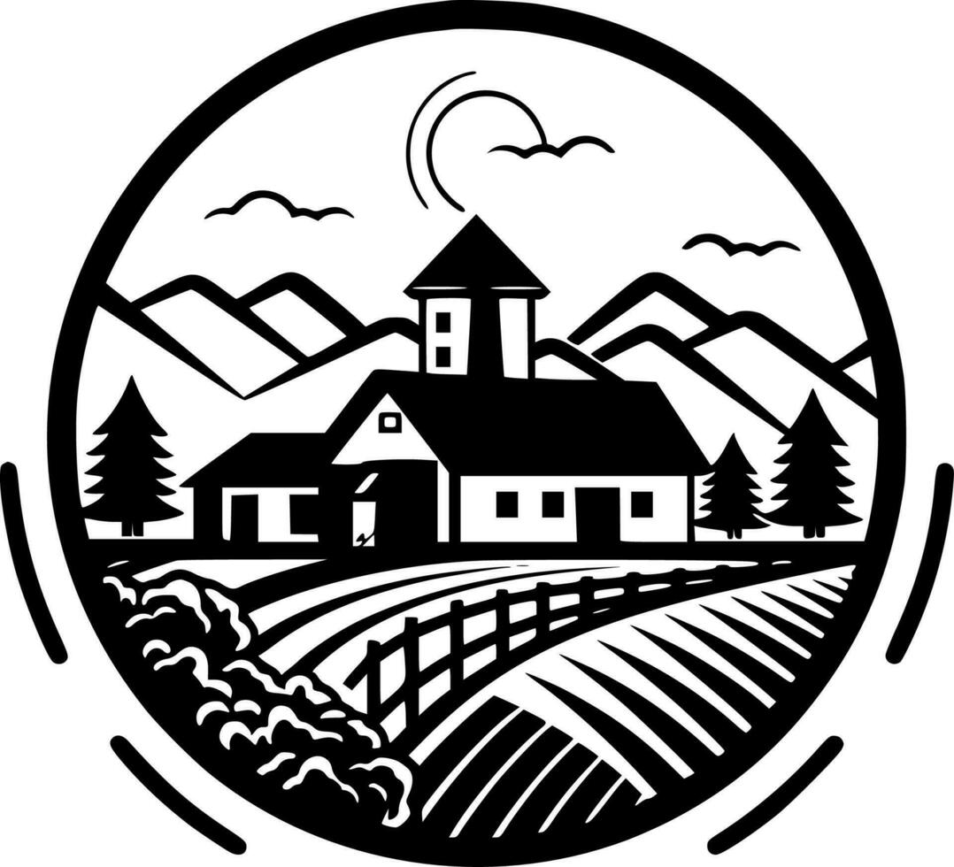 Farm - High Quality Vector Logo - Vector illustration ideal for T-shirt graphic