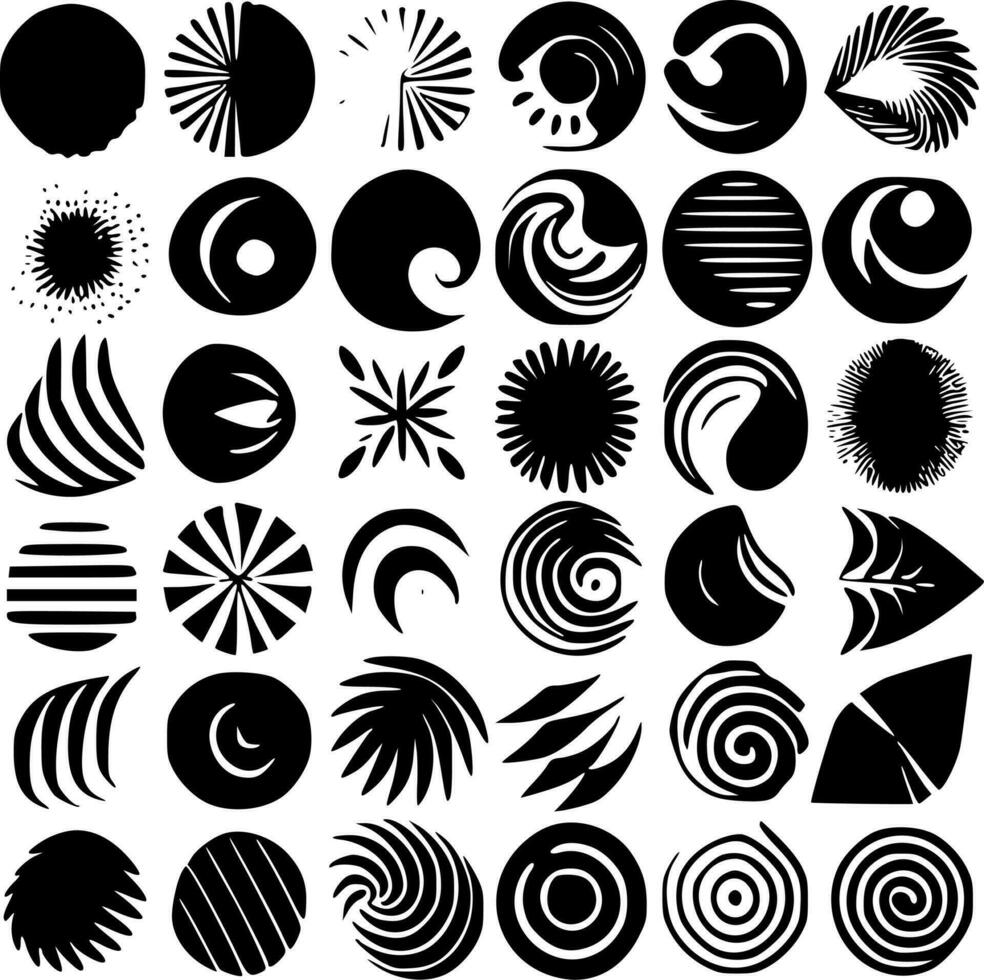 Patterns, Black and White Vector illustration 24569896 Vector Art at