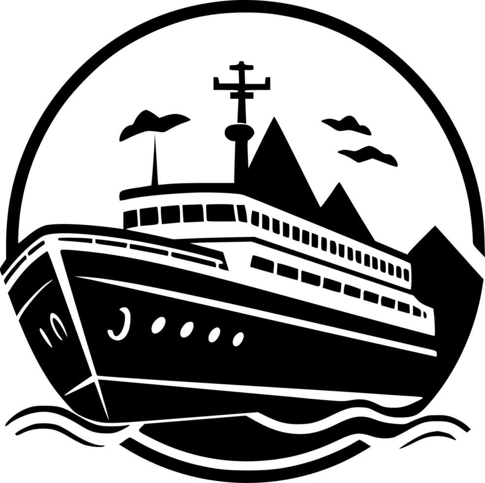 Cruise - Minimalist and Flat Logo - Vector illustration