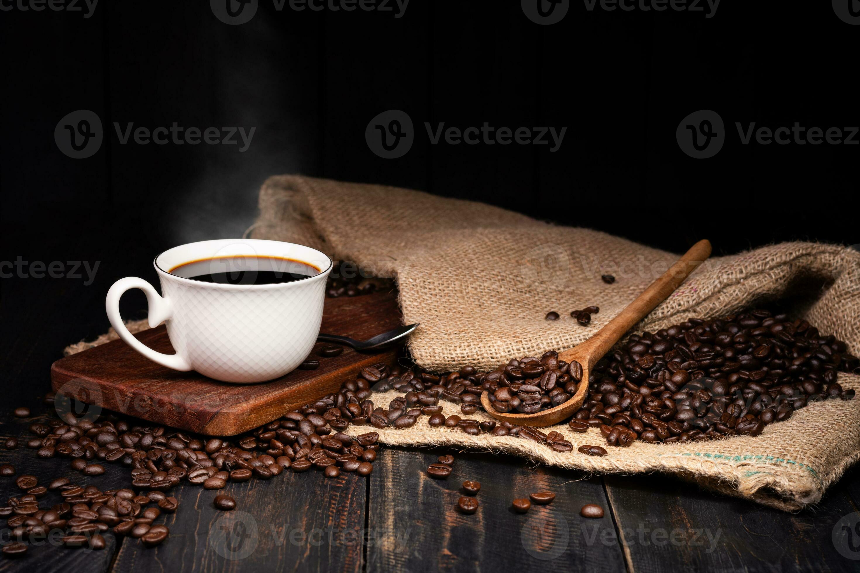 aesthetic a cup of coffee on wooden background 8140375 Stock Photo at  Vecteezy