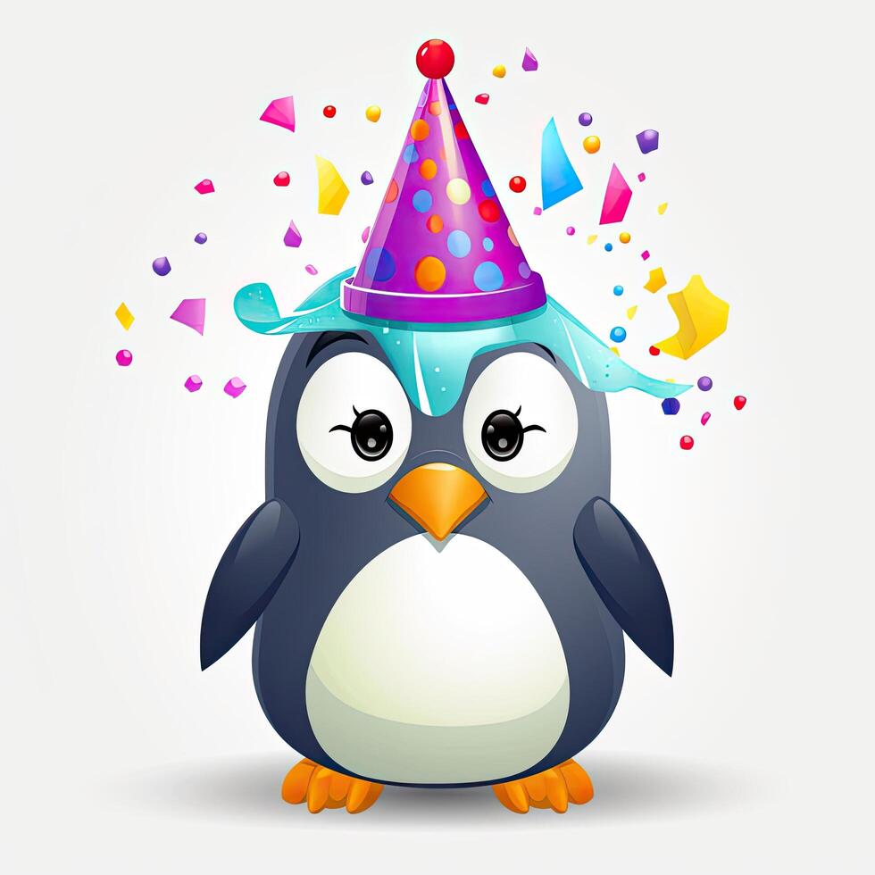 Baby penguin smiling design collection. Cute penguin babies with happy faces. Beautiful baby penguin cartoon design collection on white backgrounds. Penguin illustration set. . photo