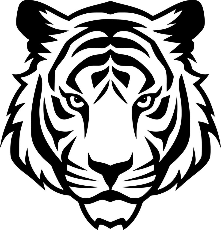 Tiger, Minimalist and Simple Silhouette - Vector illustration