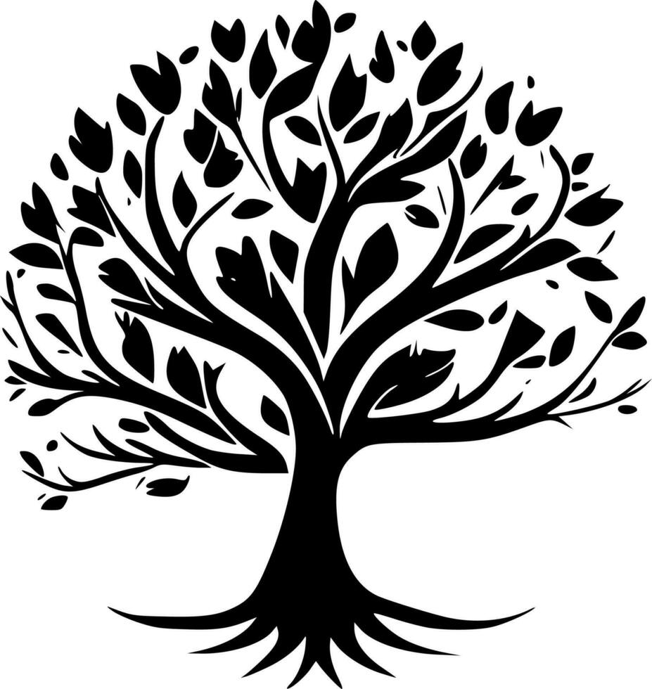 Tree of Life - Minimalist and Flat Logo - Vector illustration