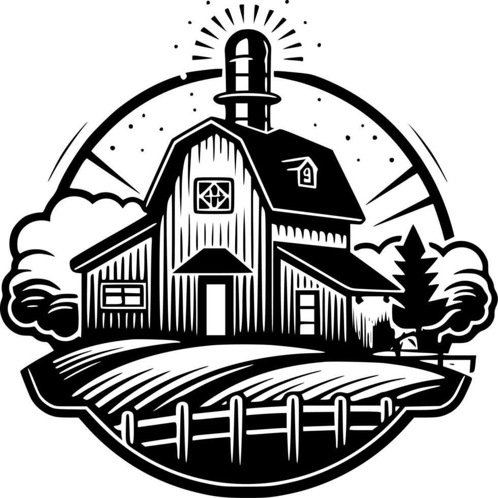 Farm - Minimalist and Flat Logo - Vector illustration