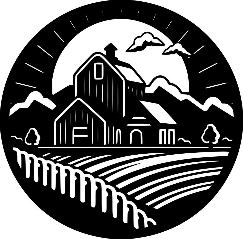 Farm - Minimalist and Flat Logo - Vector illustration