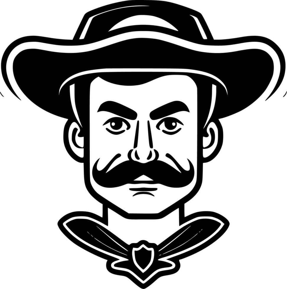 Mexico, Black and White Vector illustration