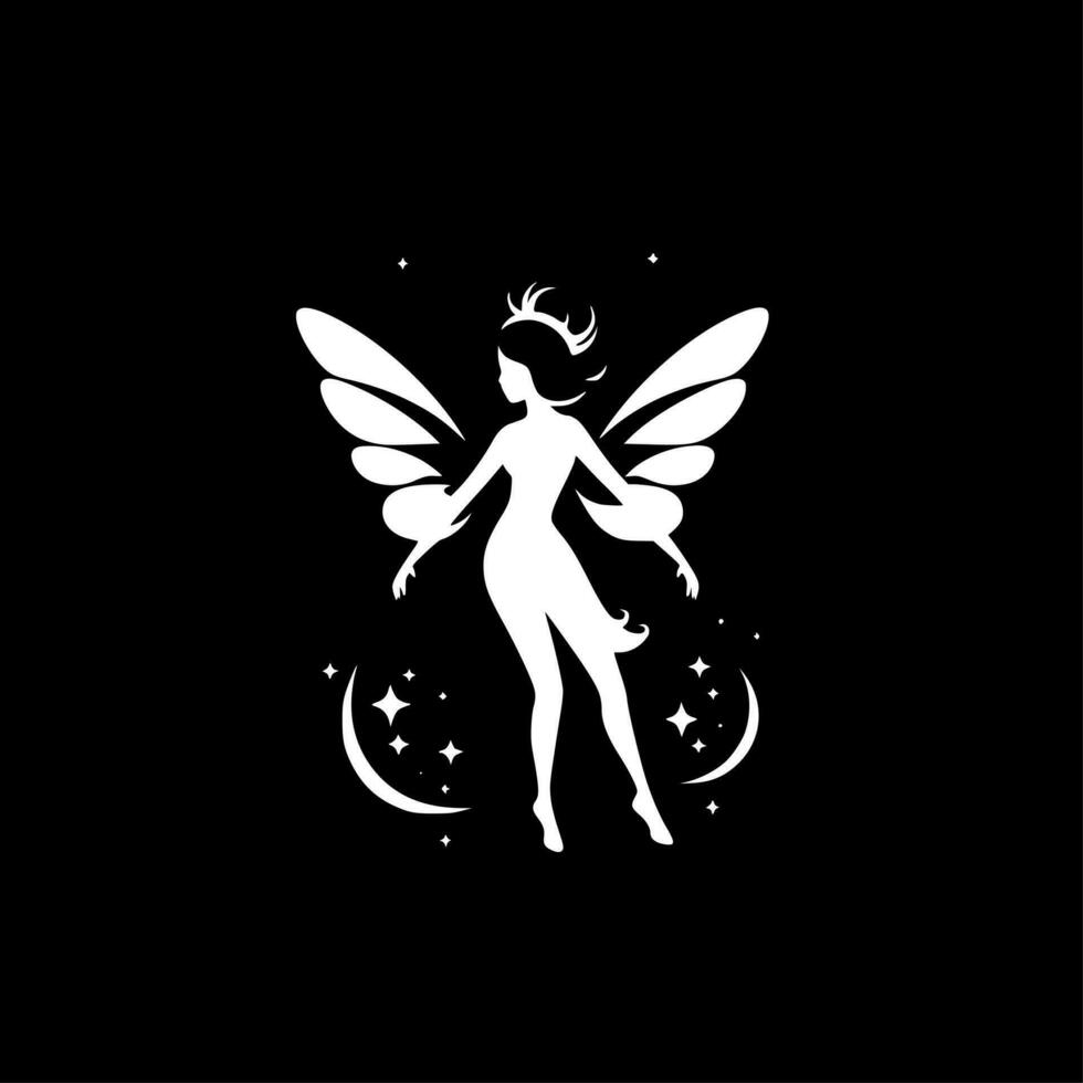 Fairy, Minimalist and Simple Silhouette - Vector illustration