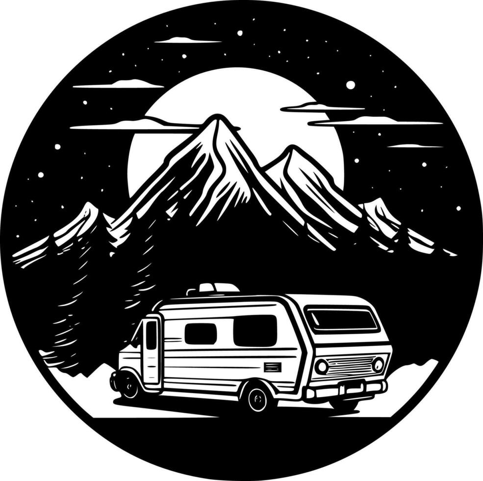 Camping - High Quality Vector Logo - Vector illustration ideal for T-shirt graphic