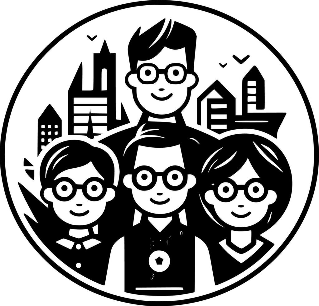 familia - alto calidad vector logo - vector ilustración ideal para camiseta gráfico