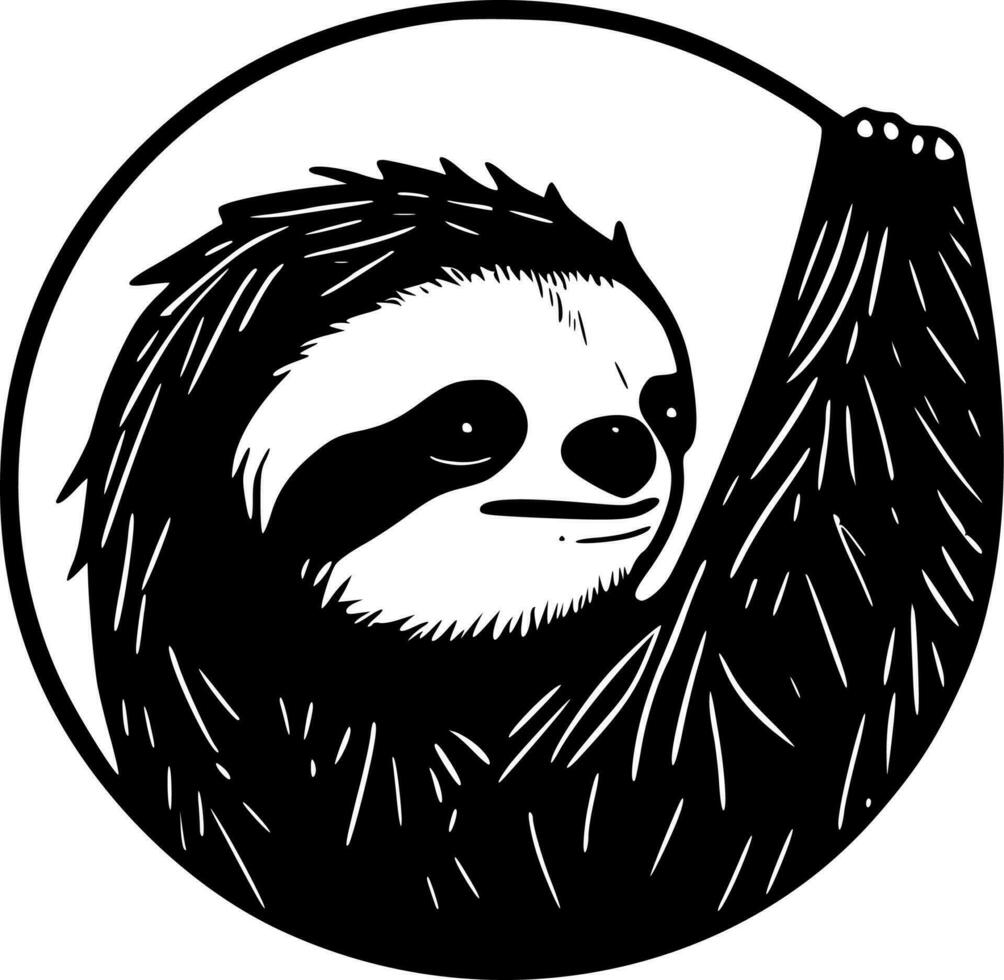 Sloth, Minimalist and Simple Silhouette - Vector illustration