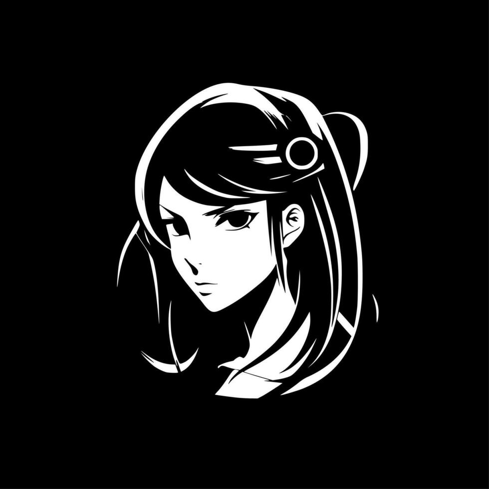 Premium AI Image  Black Femme Anime Avatar Minimalistic User Icon with  Simple Color Pattern