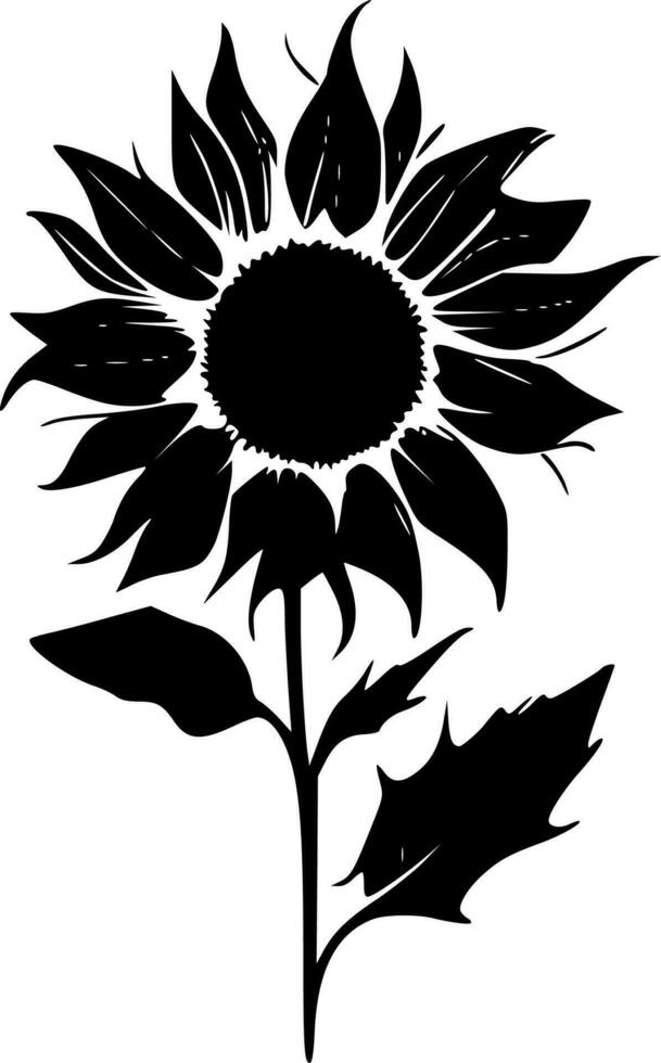 girasol - minimalista y plano logo - vector ilustración
