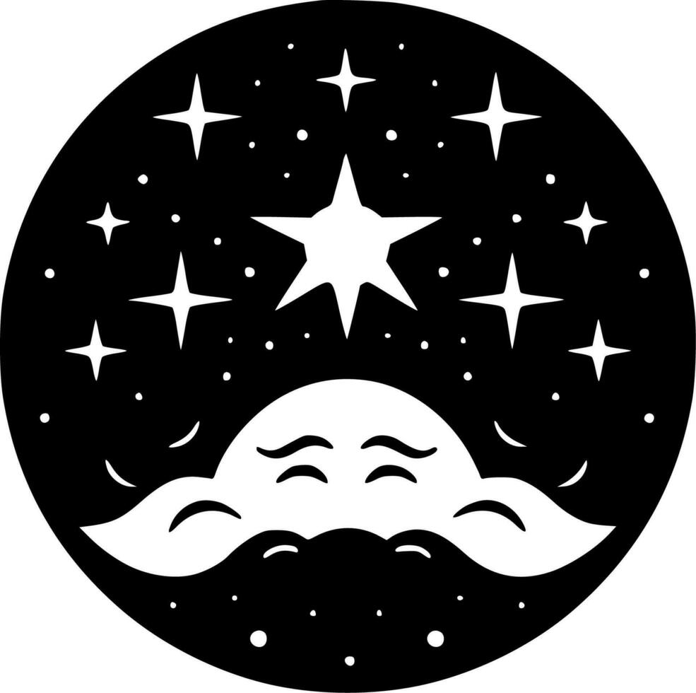 celestial - minimalista y plano logo - vector ilustración