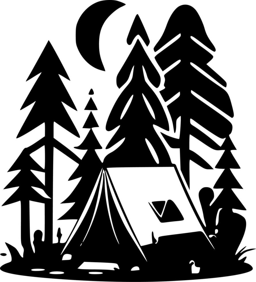 Camping - High Quality Vector Logo - Vector illustration ideal for T-shirt graphic