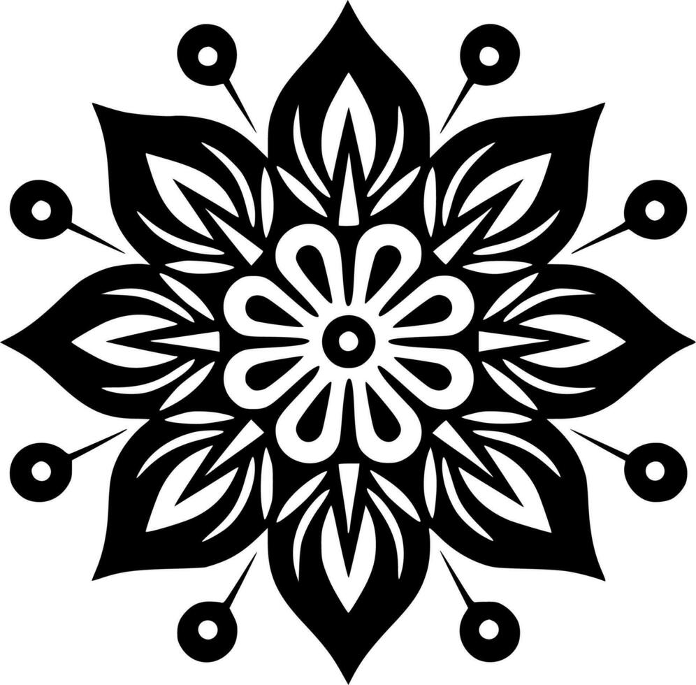 Mandala, Minimalist and Simple Silhouette - Vector illustration