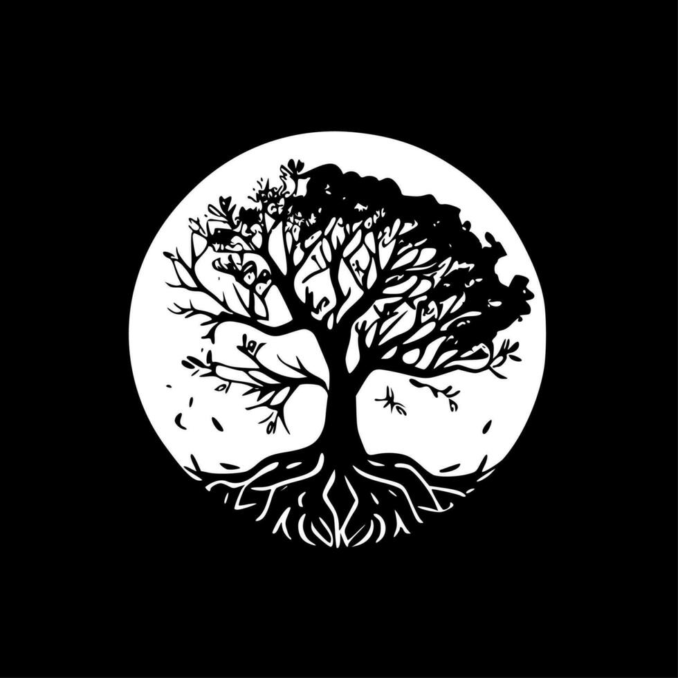 Tree of Life - Minimalist and Flat Logo - Vector illustration