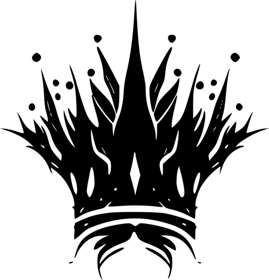 Crown, Minimalist and Simple Silhouette - Vector illustration
