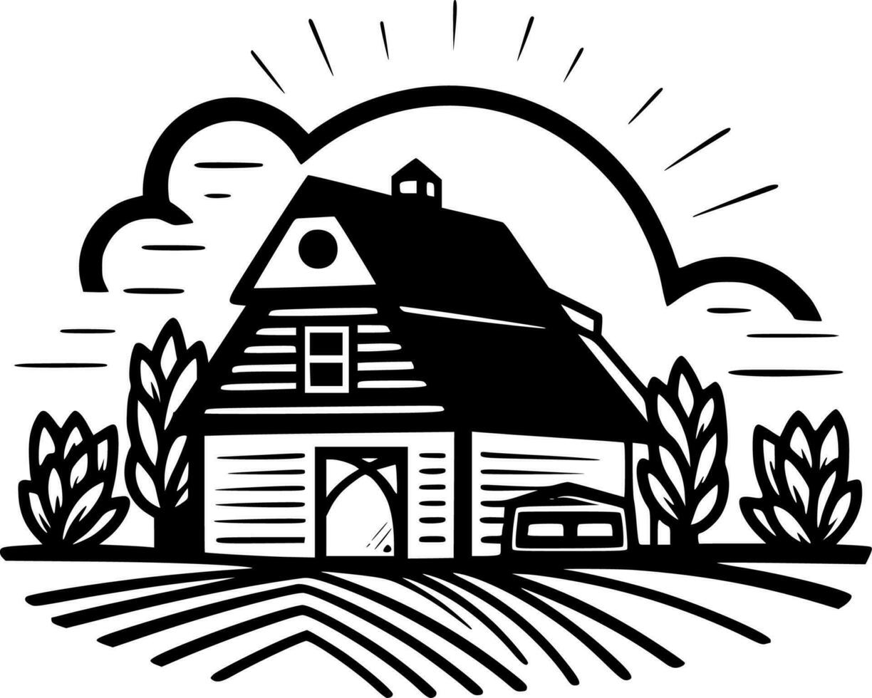 Farm - Minimalist and Flat Logo - Vector illustration