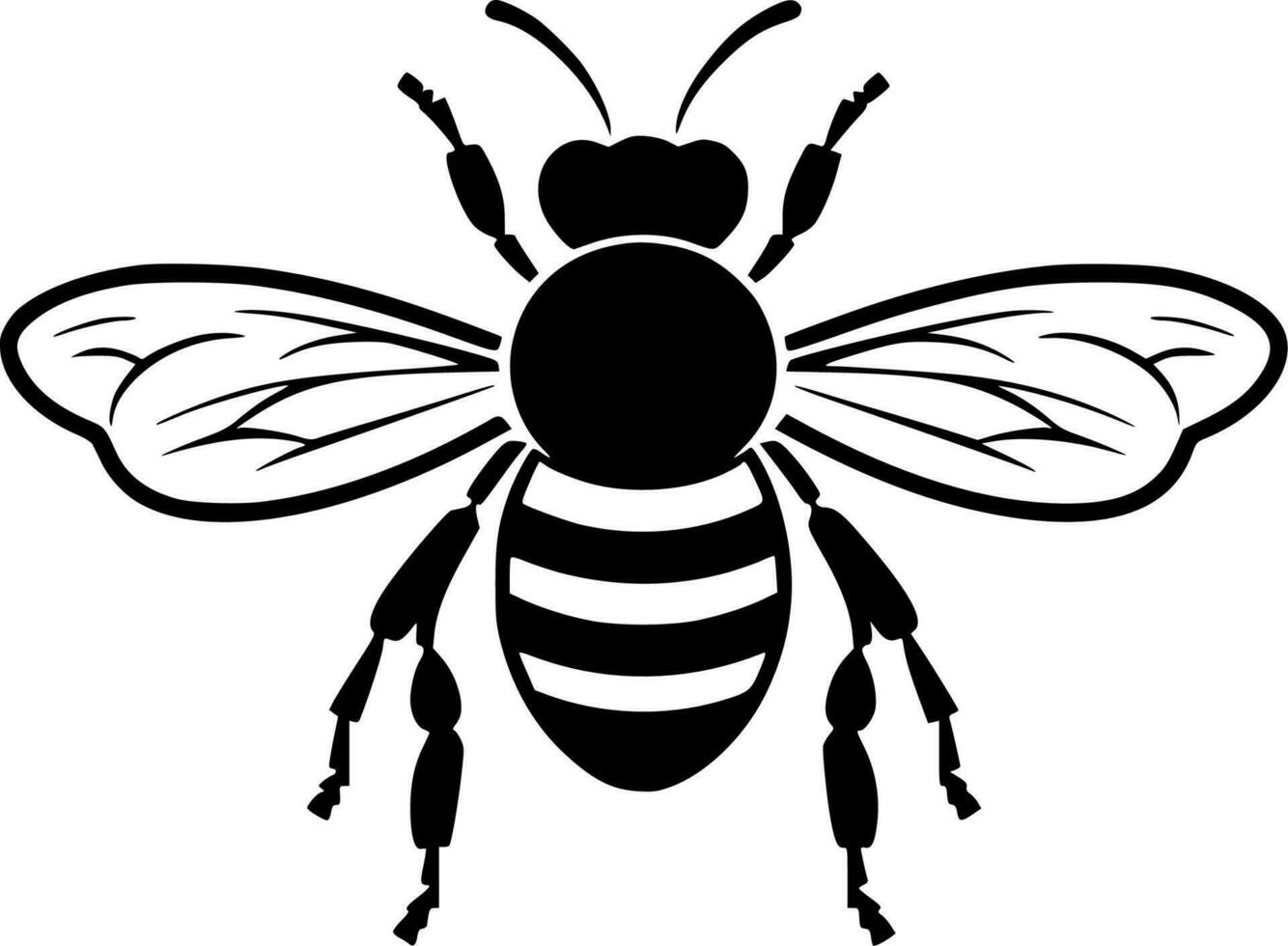 Bee - Minimalist and Flat Logo - Vector illustration