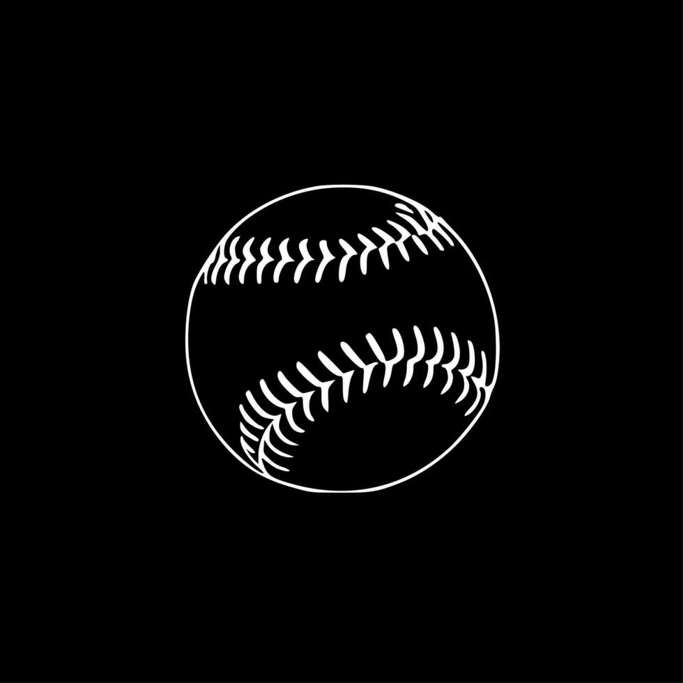 béisbol - negro y blanco aislado icono - vector ilustración