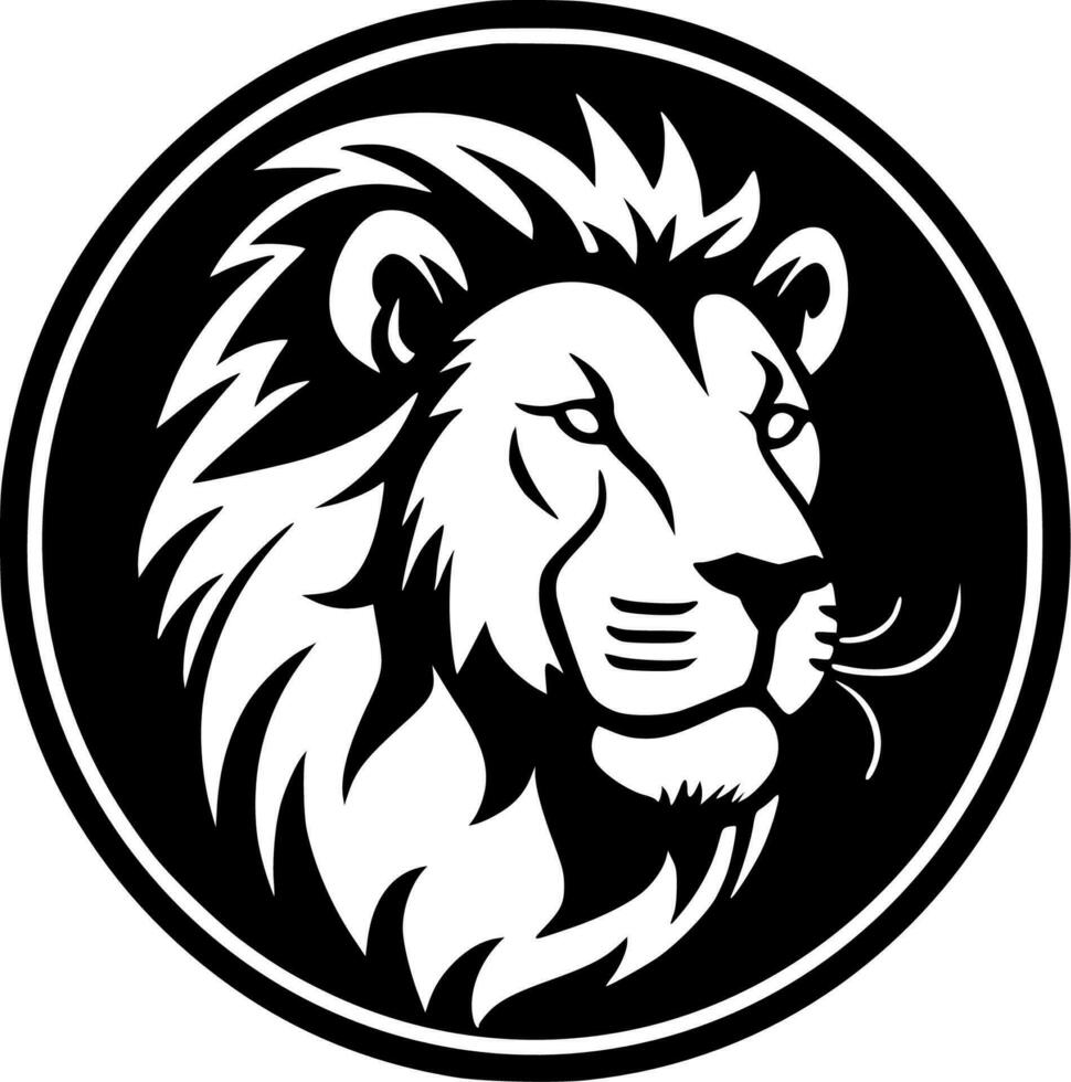 Lion - Minimalist and Flat Logo - Vector illustration