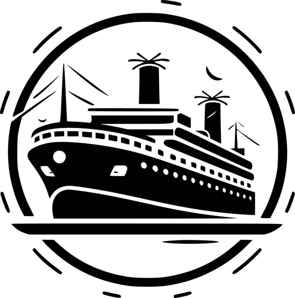 Cruise, Minimalist and Simple Silhouette - Vector illustration