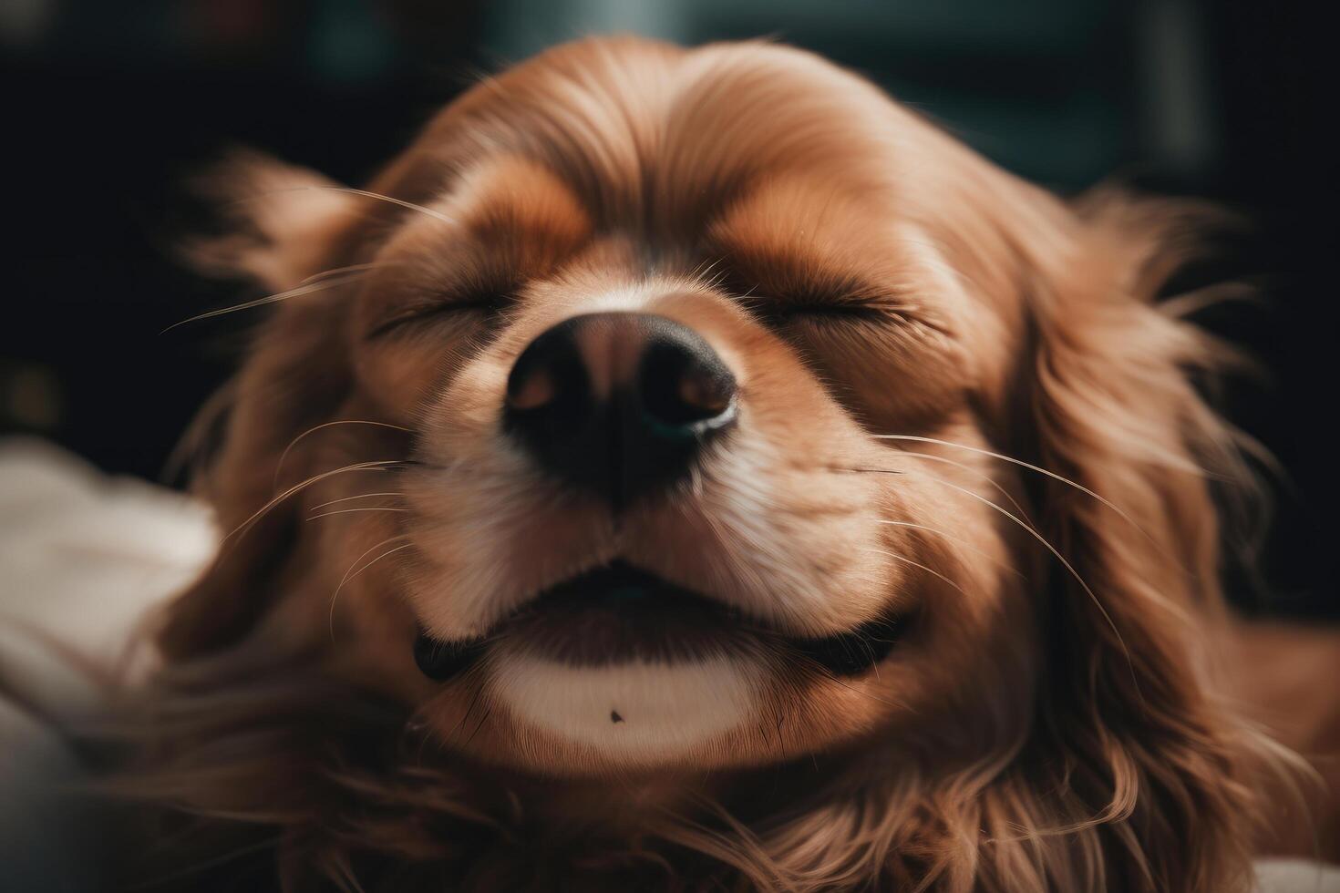 Cavalier King Charles spaniel dog closeup portrait photo