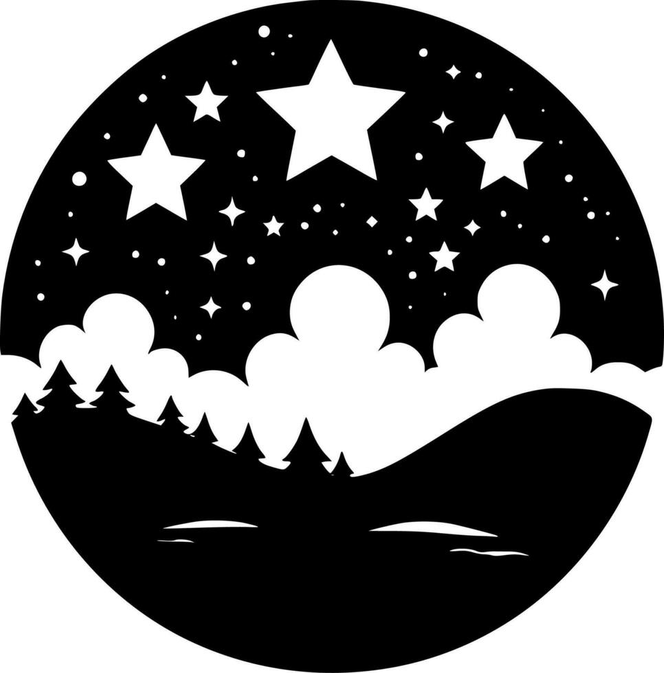 estrellas - minimalista y plano logo - vector ilustración