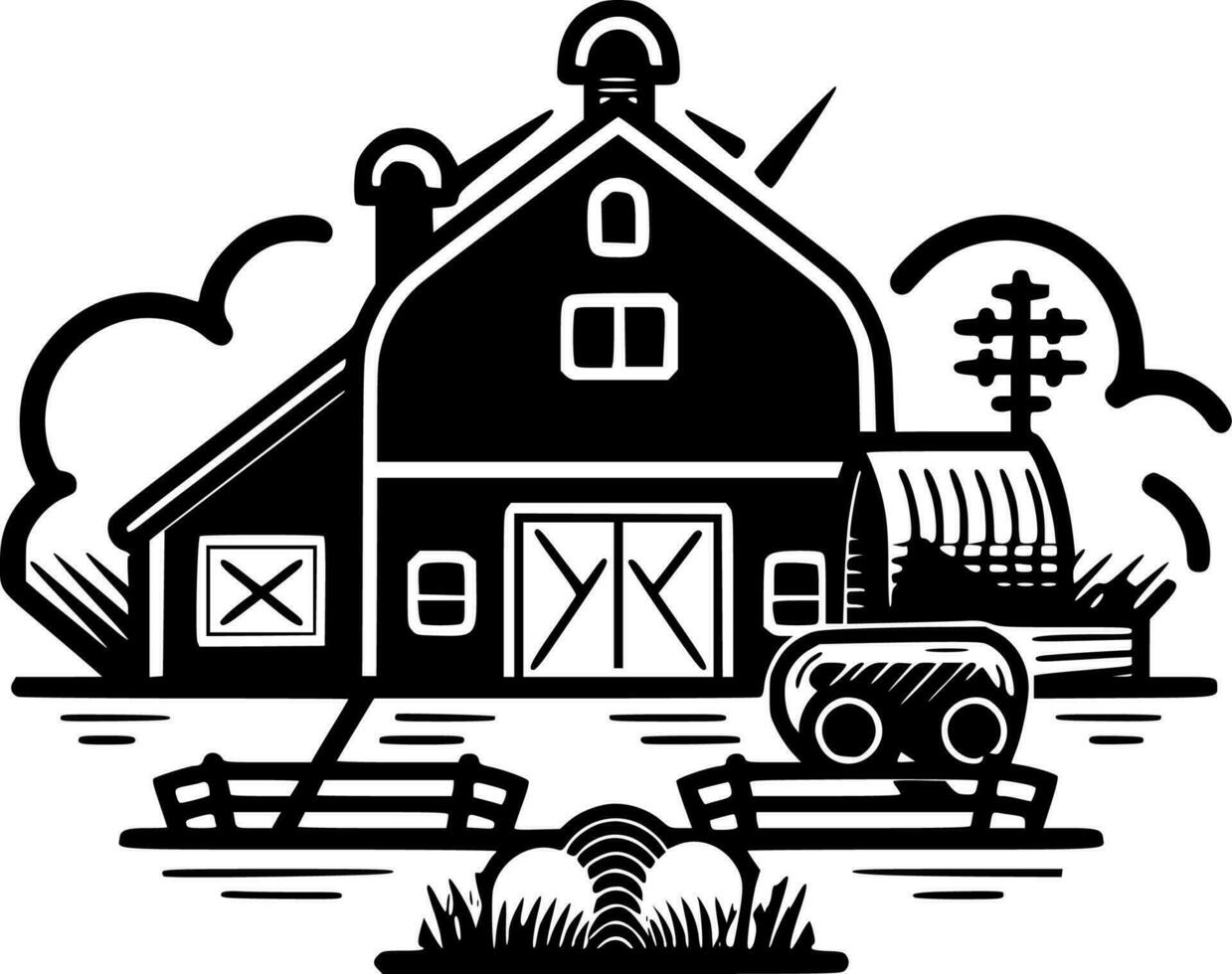Farm - High Quality Vector Logo - Vector illustration ideal for T-shirt graphic
