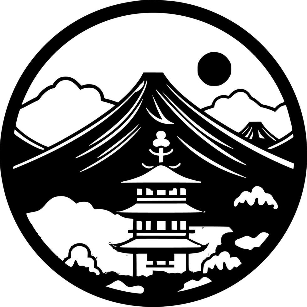 Japan - Minimalist and Flat Logo - Vector illustration
