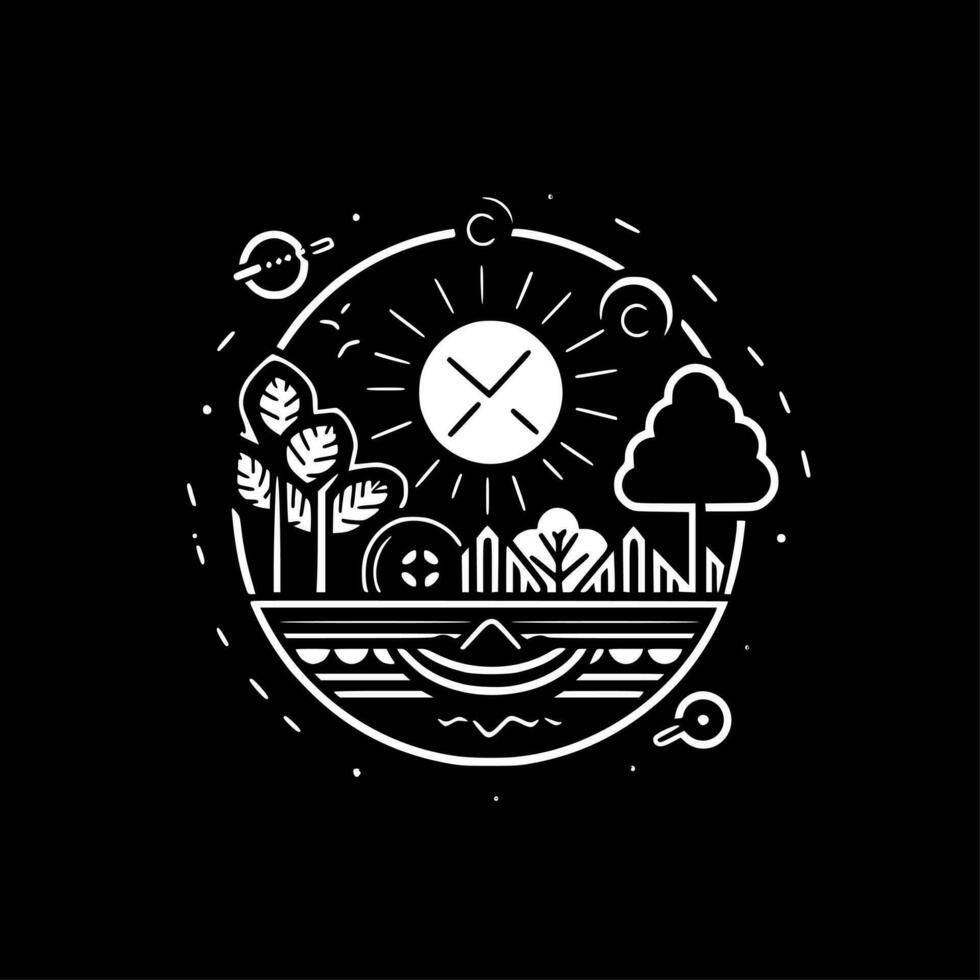 Summer, Minimalist and Simple Silhouette - Vector illustration