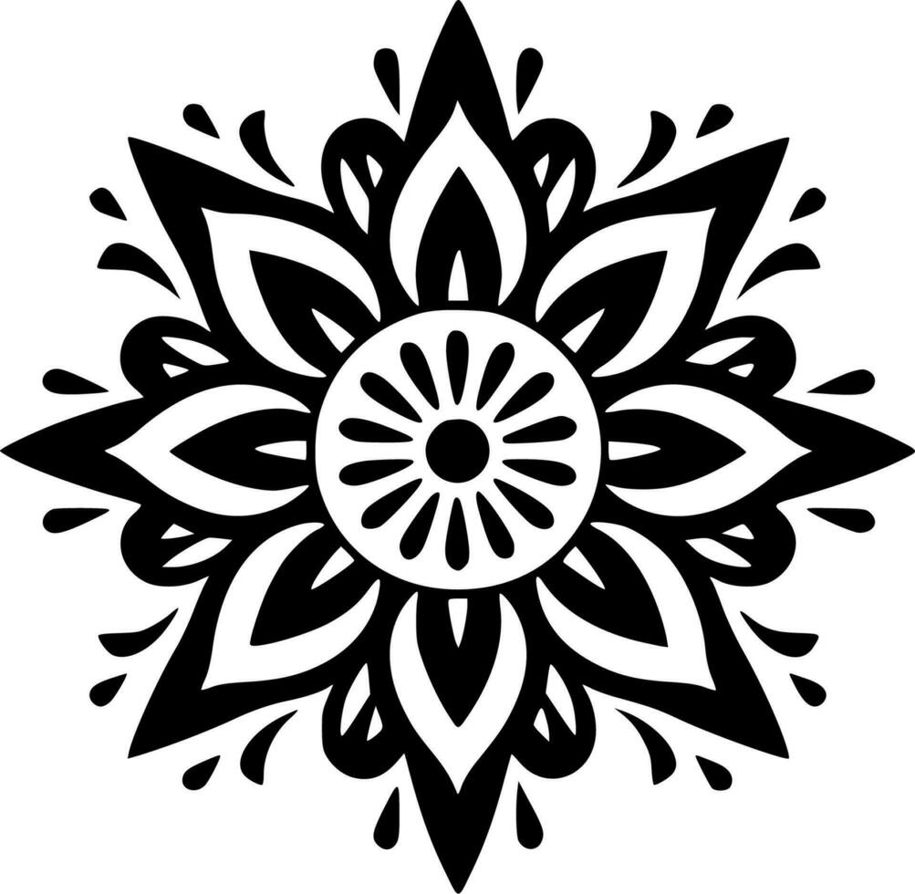 Mandala, Minimalist and Simple Silhouette - Vector illustration