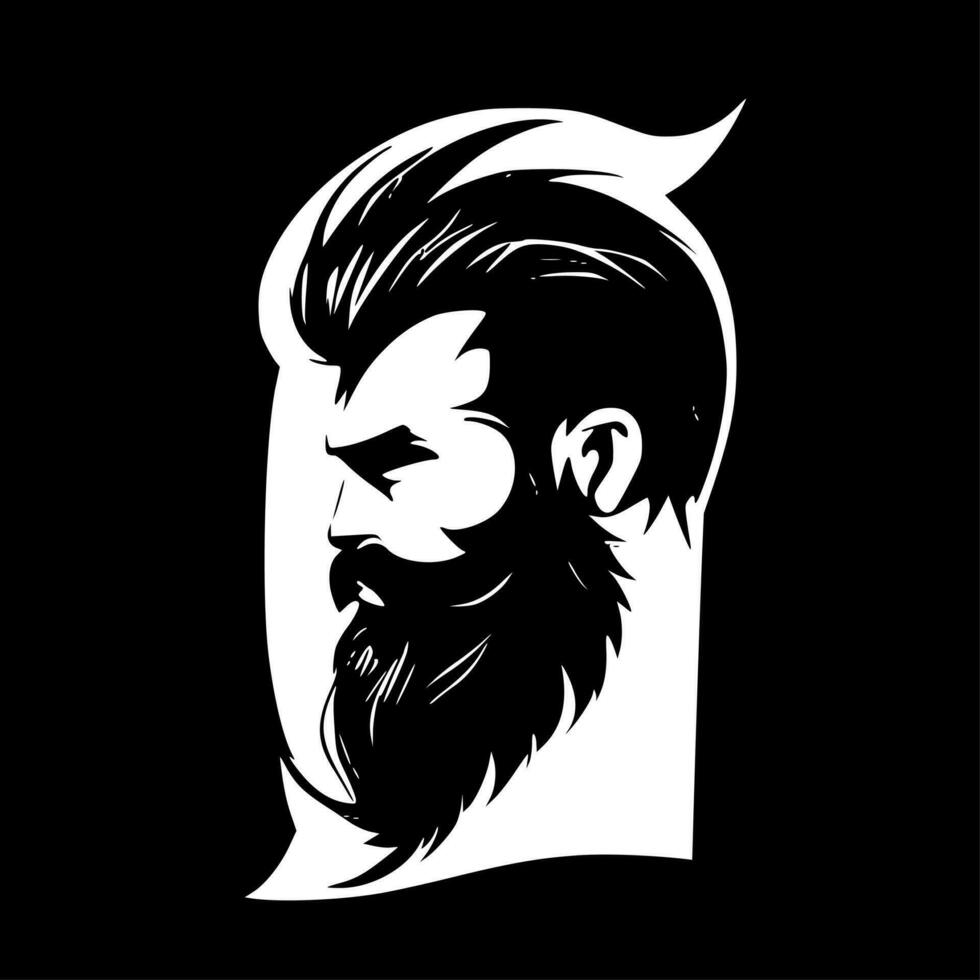 Beard, Minimalist and Simple Silhouette - Vector illustration