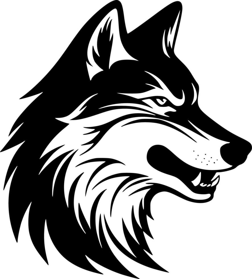 lobo - minimalista y plano logo - vector ilustración