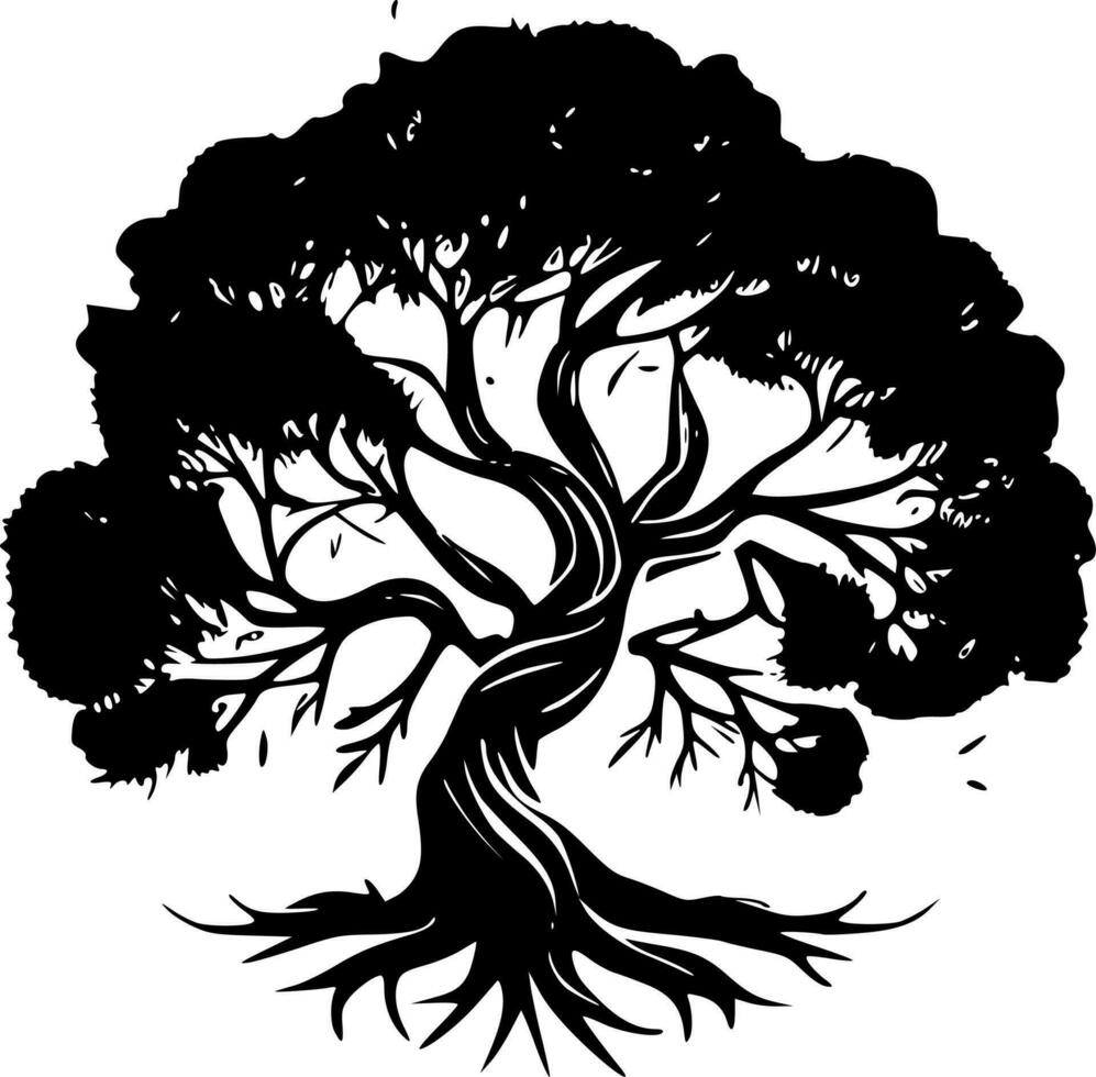 Tree of Life - Minimalist and Flat Logo - Vector illustration
