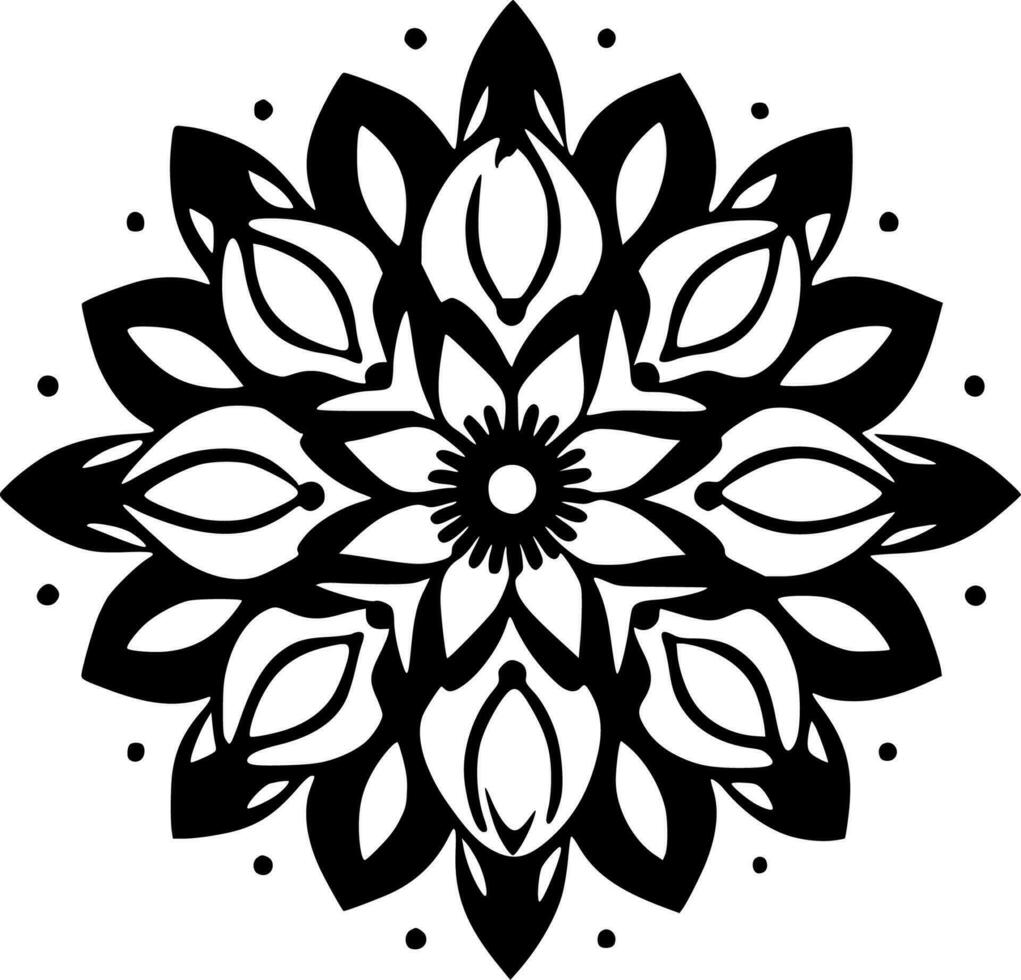 Mandala, Minimalist and Simple Silhouette - Vector illustration