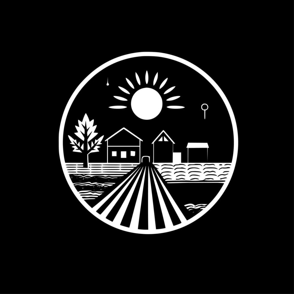 Farm - Minimalist and Flat Logo - Vector illustration