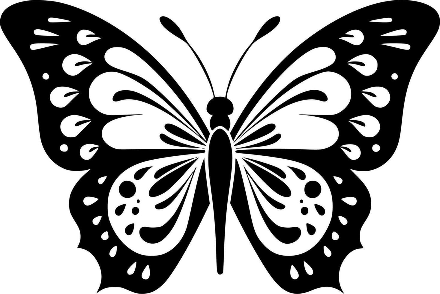 mariposa - minimalista y plano logo - vector ilustración