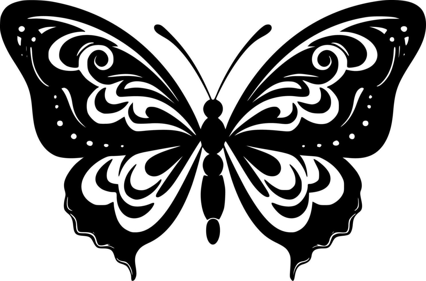 Butterflies, Minimalist and Simple Silhouette - Vector illustration