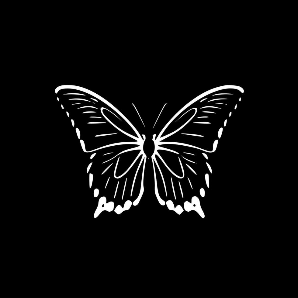 Butterfly, Minimalist and Simple Silhouette - Vector illustration