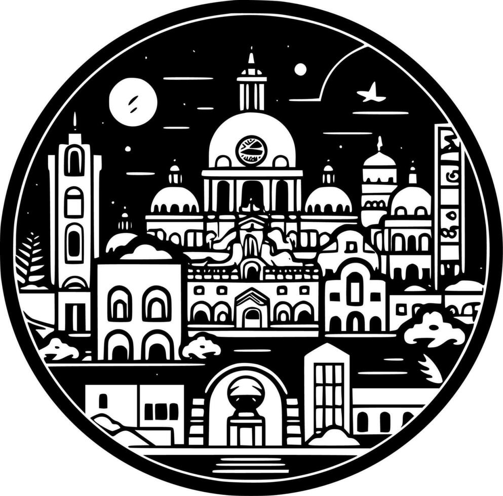 Mexico, Minimalist and Simple Silhouette - Vector illustration
