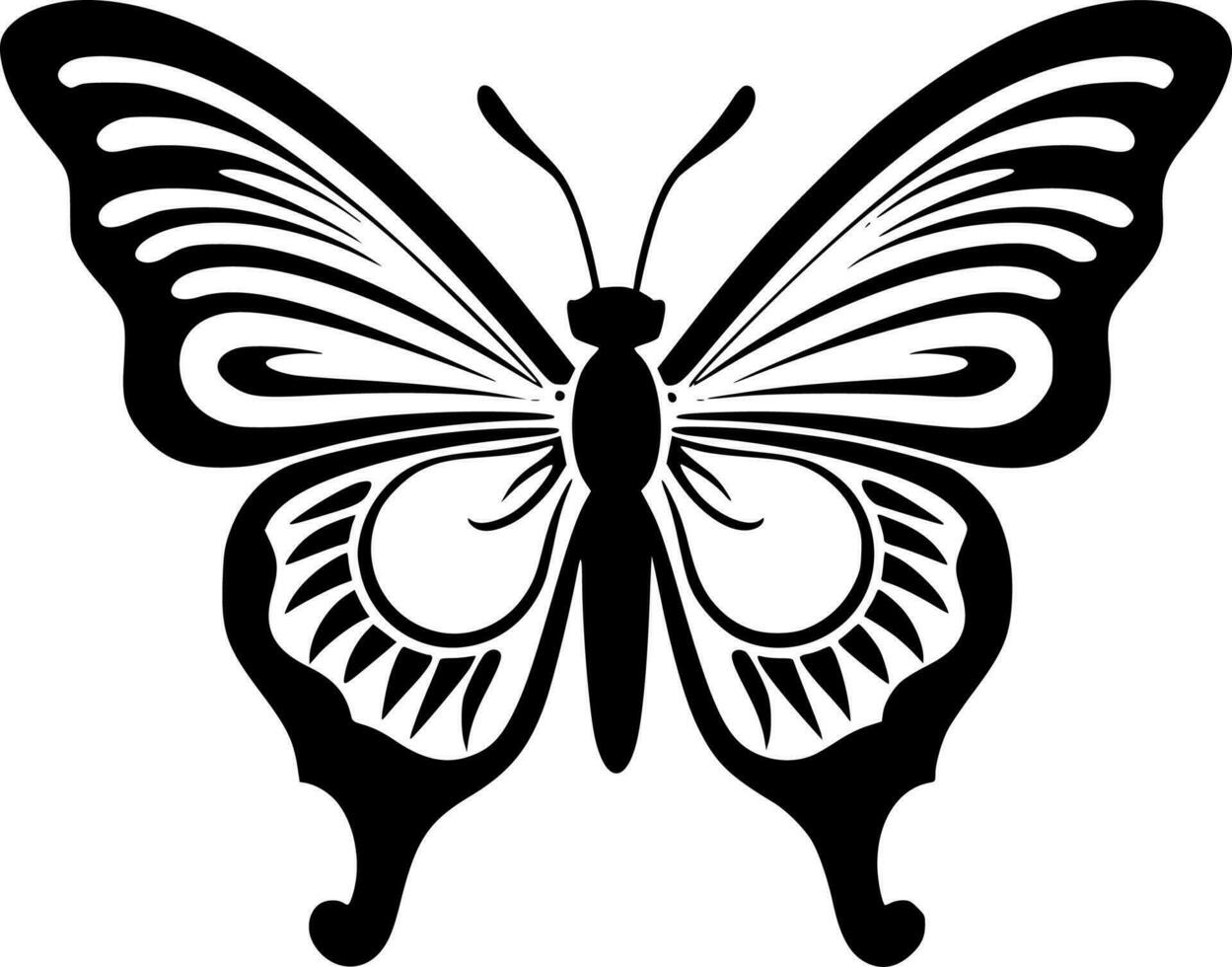 mariposa - minimalista y plano logo - vector ilustración