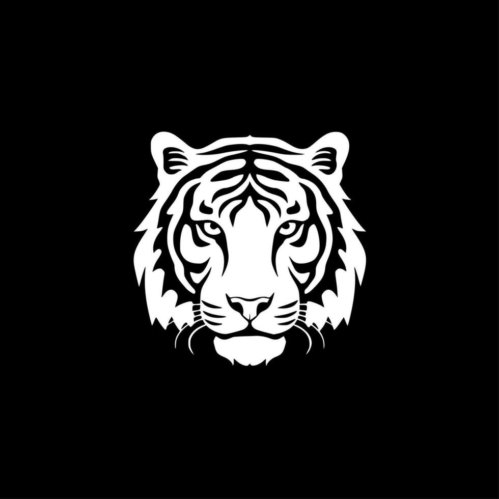 Tigre - minimalista y plano logo - vector ilustración