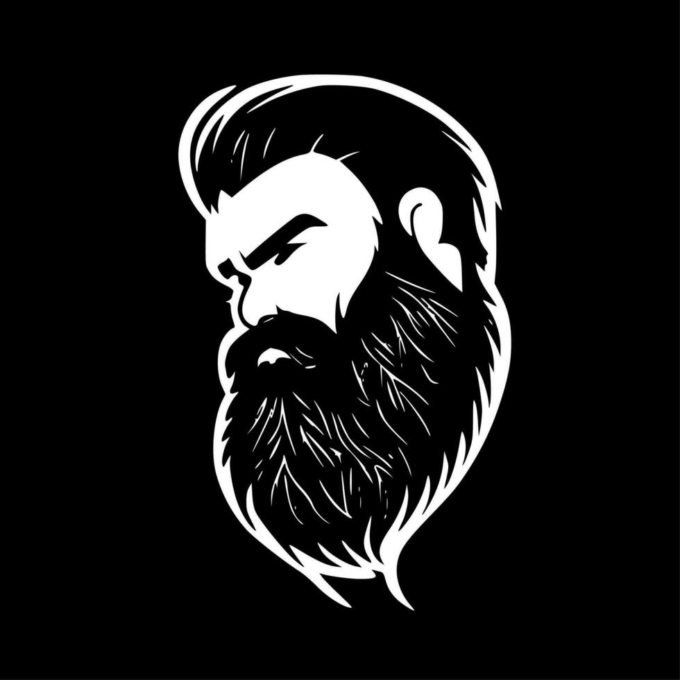 Beard - Black and White Isolated Icon - Vector illustration