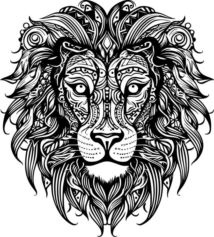 león, minimalista y sencillo silueta - vector ilustración