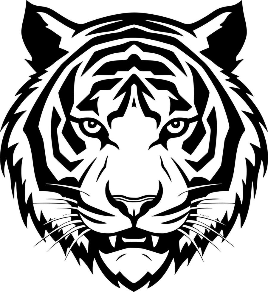 Tiger, Minimalist and Simple Silhouette - Vector illustration