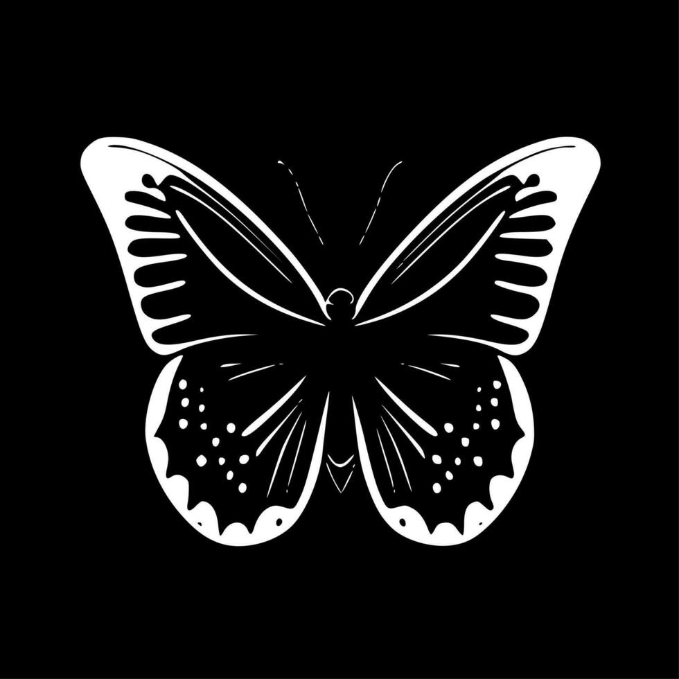 Butterfly, Black and White Vector illustration