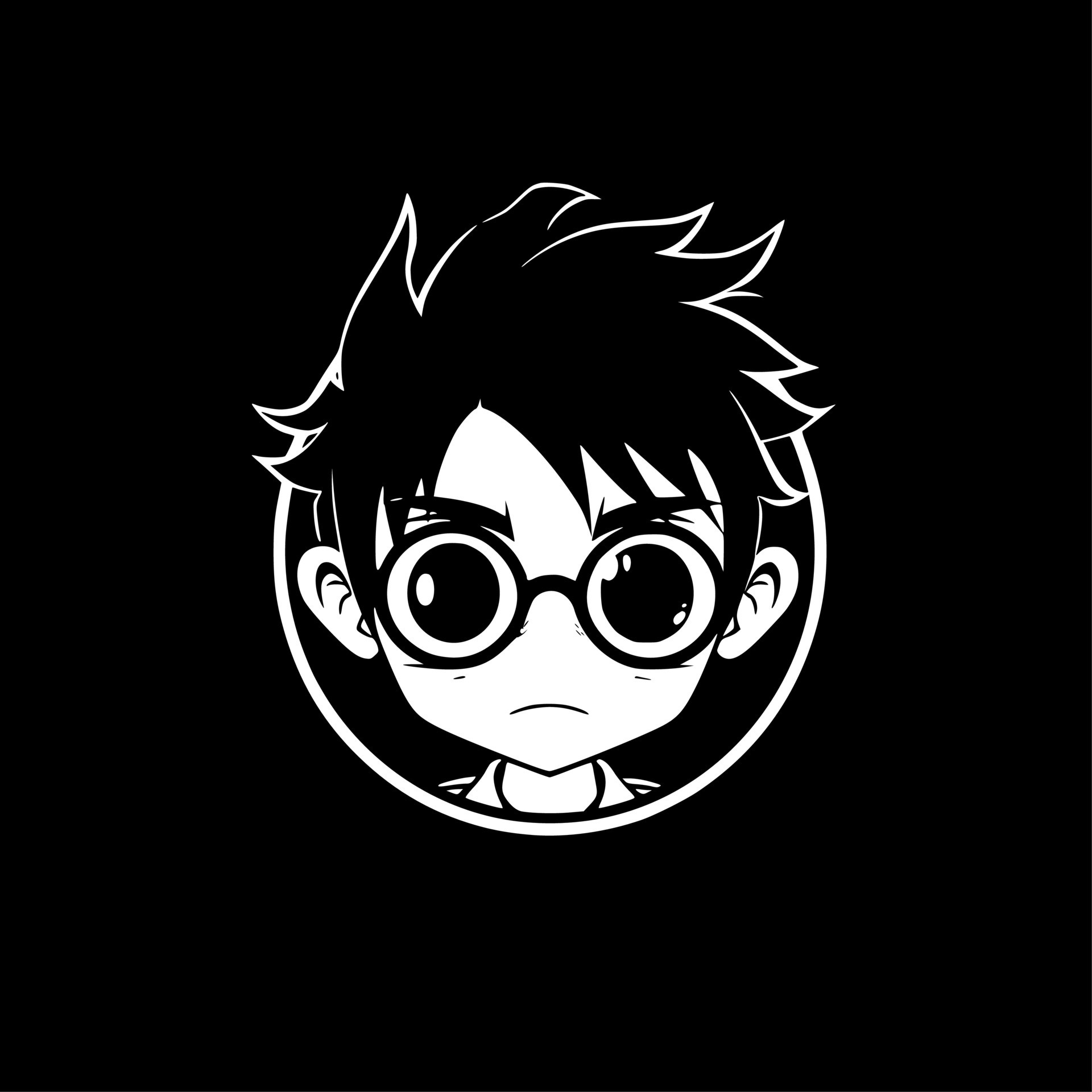 Anime, Black and White Vector illustration 24571313 Vector Art at Vecteezy