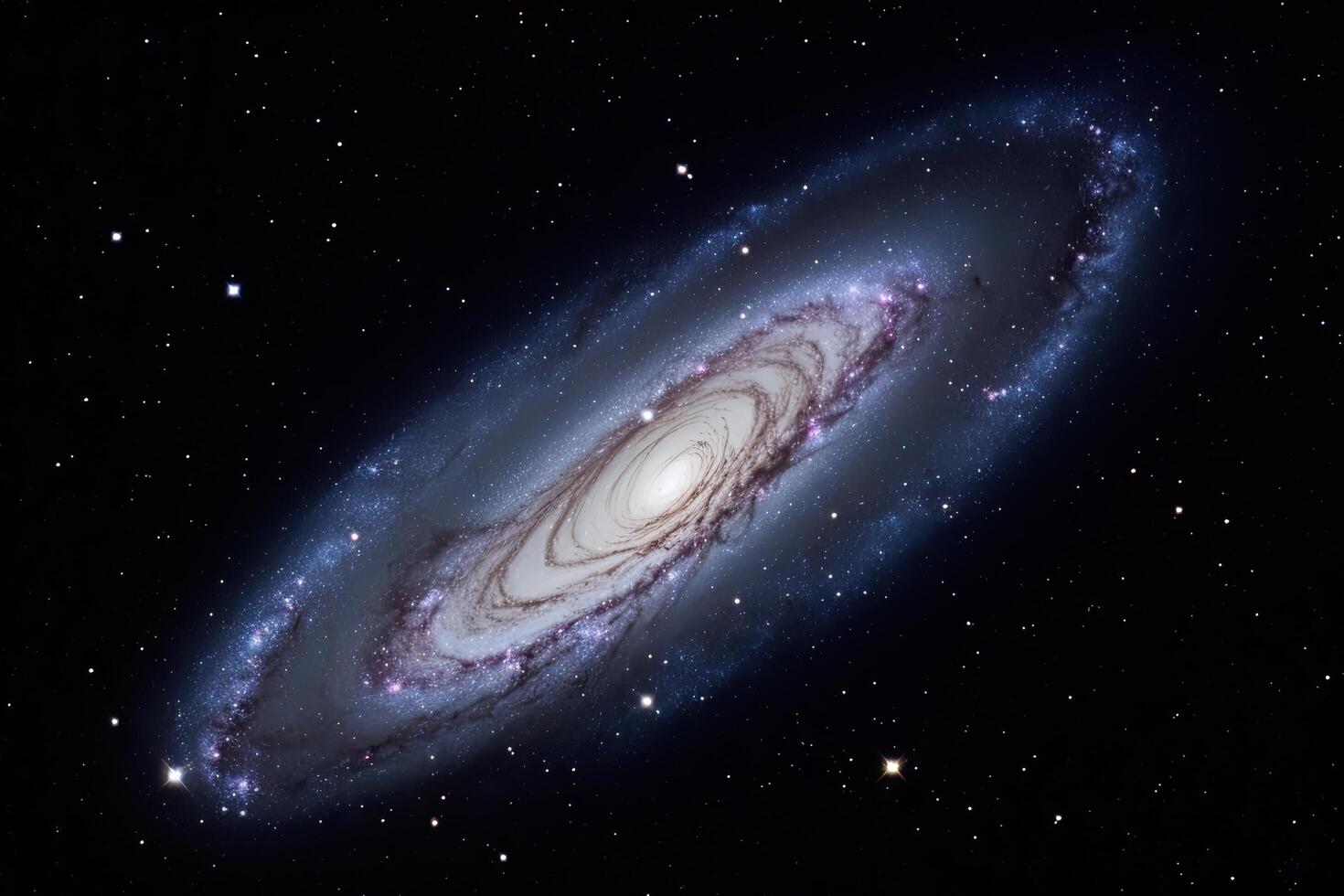 Galaxy in space. Andromeda galaxy full view, photo